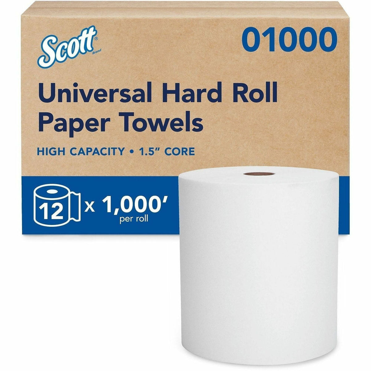 Scott Essential Universal High-Capacity Hard Roll Towels with Absorbency Pockets - 2000