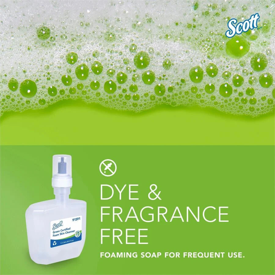 Scott Green Certified Foam Hand Soap - Dye-free Fragrance-free - 1.27 quart - Skin Care Dispensers & Refills