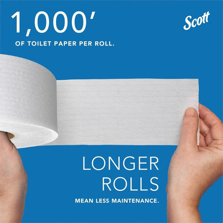 Scott High-Capacity Jumbo Roll Toilet Paper - 2 Ply - White - 12/Carton - Bathroom Tissue