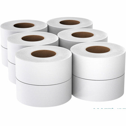 Scott High-Capacity Jumbo Roll Toilet Paper - 2 Ply - White - 12/Carton - Bathroom Tissue