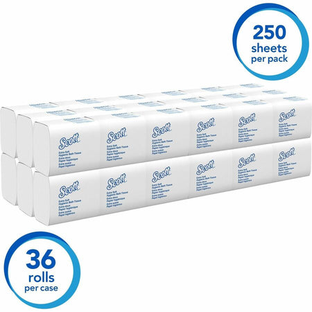 Scott Hygienic High-Capacity Folded Tissue - 2 Ply - 4.50’’ Width x 8.30’’ Length - White - Fiber - 250/Pack - 36