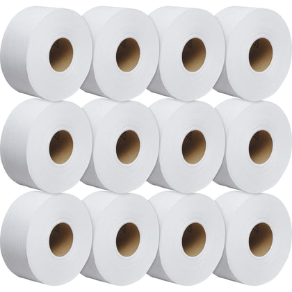 Scott JRT Jr Jumbo Roll Bath Tissue - 1 Ply - 2000 ft - White - 12/Carton - Bathroom