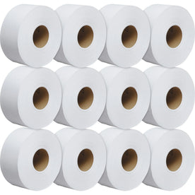 Scott JRT Jr Jumbo Roll Bath Tissue - 1 Ply - 2000 ft - White - 12/Carton - Bathroom