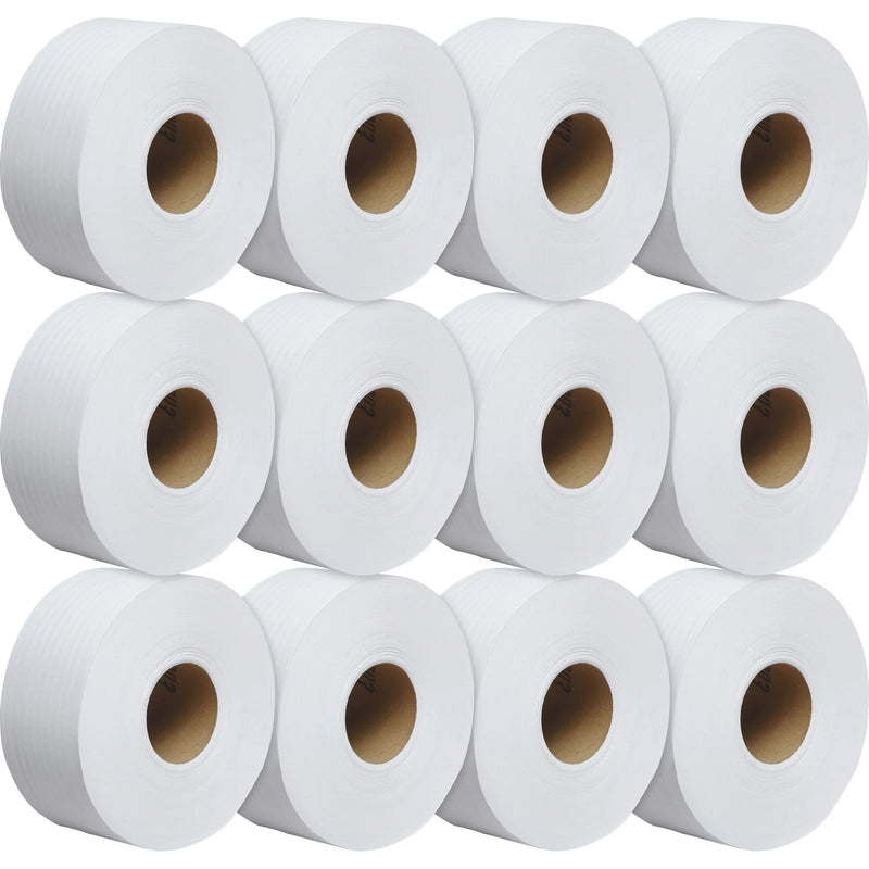 Scott JRT Jr Jumbo Roll Bath Tissue - 1 Ply - 2000 ft - White - 12/Carton - Bathroom