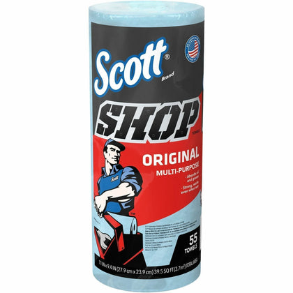 Scott Original Shop Towels: Fresh Blue Roll - 55 Sheets - Sponges Cleaning Pads & Wipers