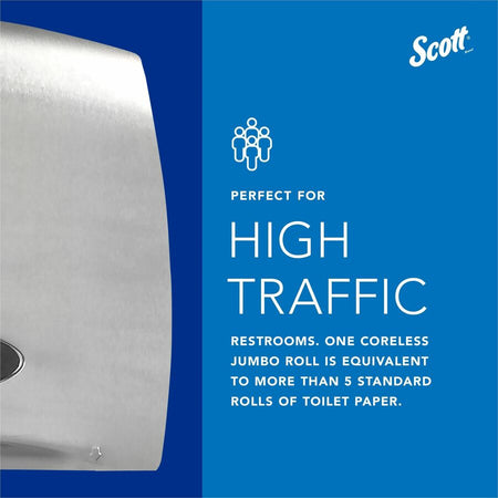 Scott Pro Coreless Jumbo Roll Toilet Paper Dispenser - 1 x - 9.38’’ Diameter - Bathroom Tissue Dispensers