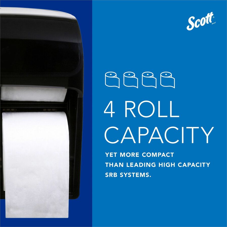 Scott Pro High-Capacity Coreless Standard Roll Toilet Paper Dispenser - 4 x - Bathroom Tissue Dispensers