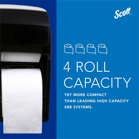 Scott Pro High-Capacity Coreless Standard Roll Toilet Paper Dispenser - 4 x - Bathroom Tissue Dispensers