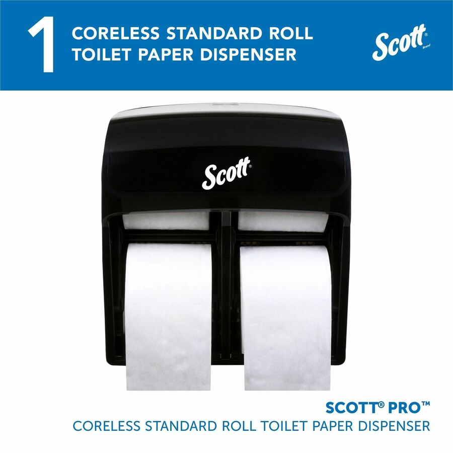 Scott Pro High-Capacity Coreless Standard Roll Toilet Paper Dispenser - 4 x - Bathroom Tissue Dispensers