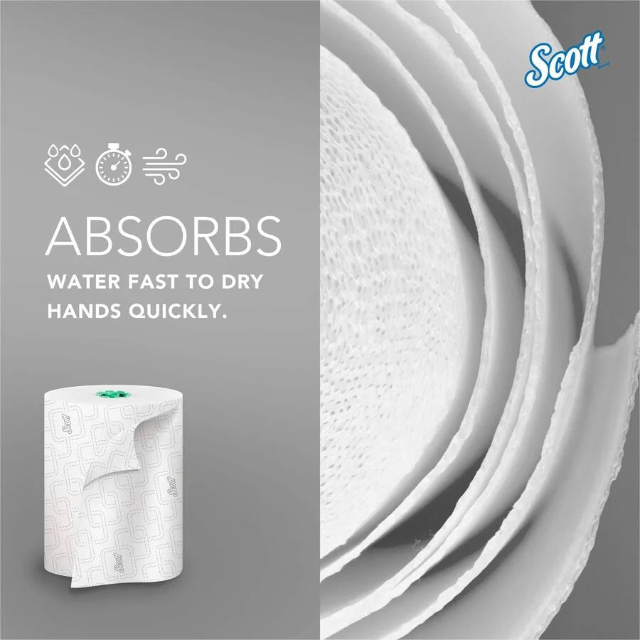 Scott Pro High-Capacity Hard Roll Towels - Enhanced Design Absorbency Pockets - Paper