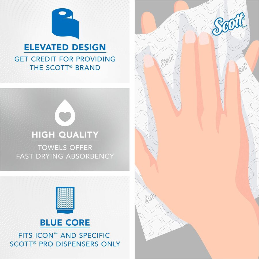 Scott Pro High-Capacity Hard Roll Towels with Elevated Design and Absorbency Pockets - Alternate-Image1