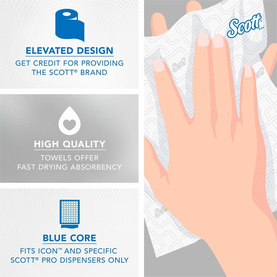 Scott Pro High-Capacity Hard Roll Towels with Elevated Design & Absorbency Pockets - Alternate-Image10