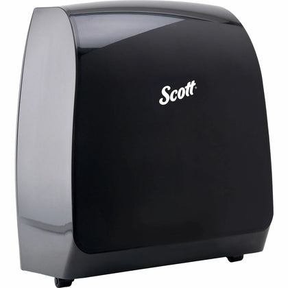 Scott Pro Manual Hard Roll Towel Dispenser - Black Durable Design - Paper Dispensers
