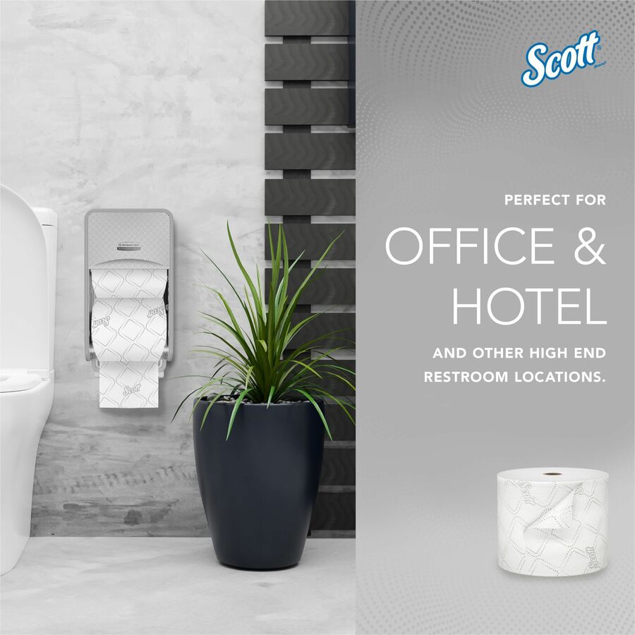 Scott Pro Paper Core High-Capacity Standard Roll Toilet with Elevated Design - 2 Ply - 4’’ Width x 3.70’’ Length