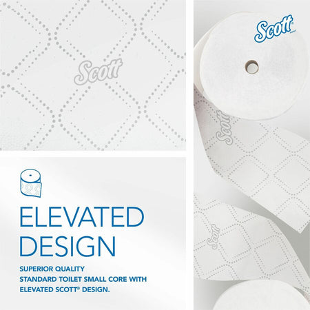 Scott Pro Paper Core High-Capacity Standard Roll Toilet with Elevated Design - 2 Ply - 4’’ Width x 3.70’’ Length