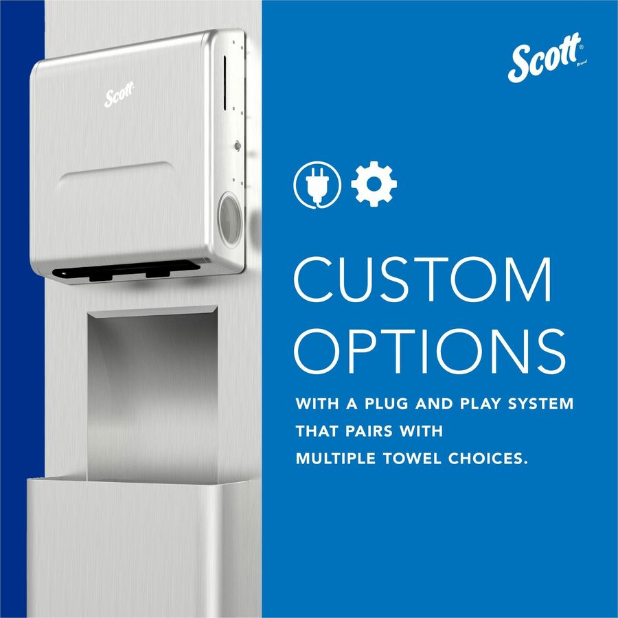 Scott Pro Recessed Hard Roll Towel Dispenser Housing w/Trim Panel - Front
