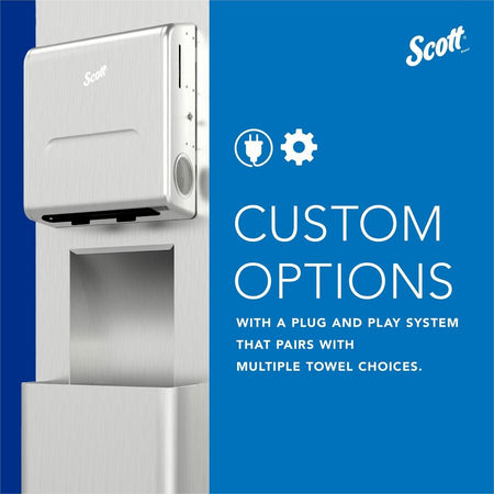 Scott Pro Recessed Hard Roll Towel Narrow Dispenser Housing - No Trim Panel - Front