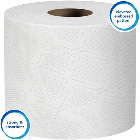 Scott Professional Standard Roll Bathroom Tissue - 1 Ply - 4’’ Width x Length - 1210 Sheets/Roll - White - 80 / Carton