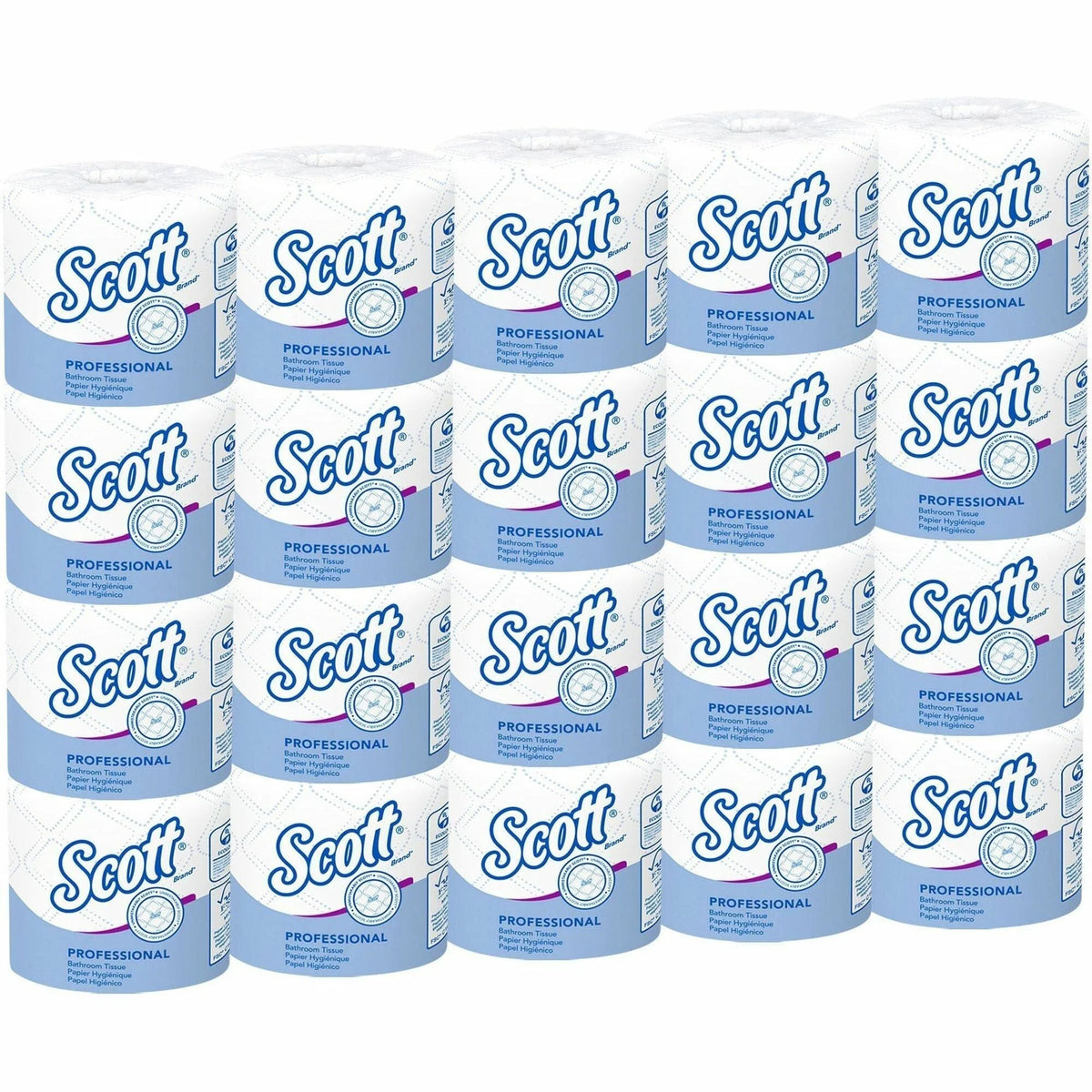 Scott Professional Standard Roll Toilet Paper with Elevated Design - 2 Ply - 4’’ Width x Length - 550 Sheets/Roll