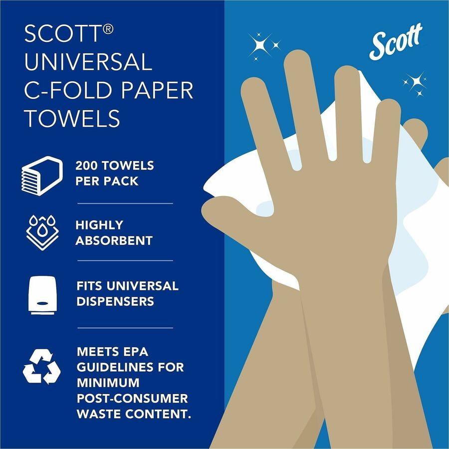 Scott&reg; Essential C Fold Paper Towels with Fast-Drying Absorbency Pockets - Alternate-Image9