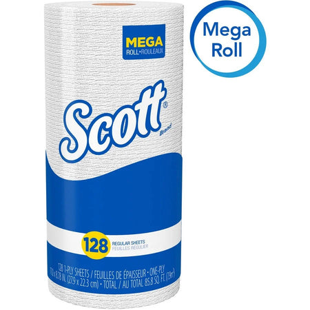 Scott® Kitchen Paper Towels - Fast-Drying Absorbency Pockets - 1 Ply - 128 Sheets - White