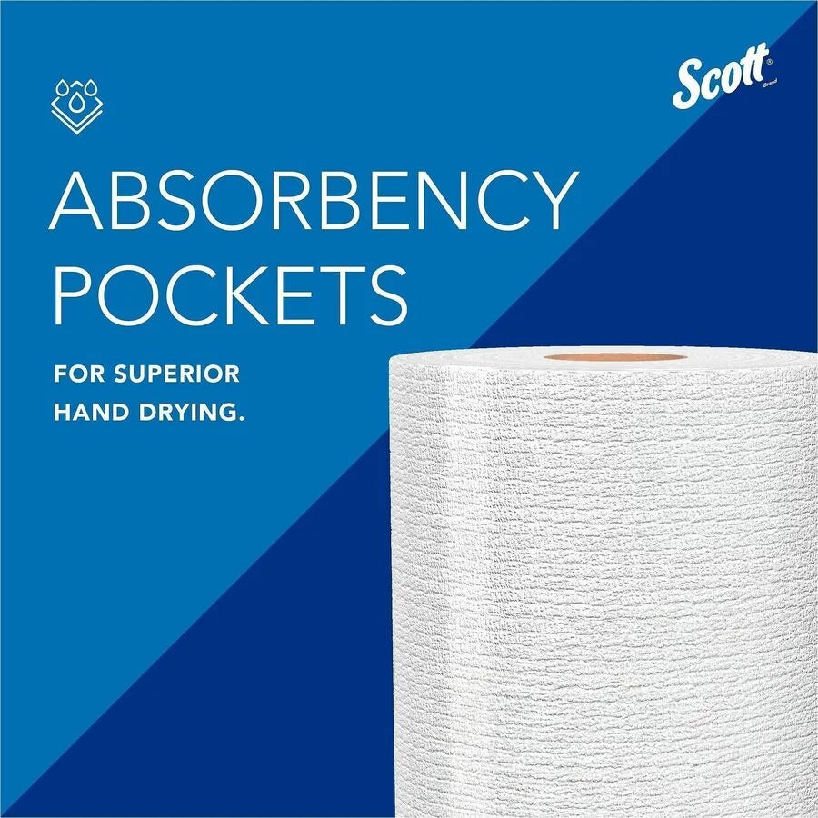 Scott® Kitchen Paper Towels - Fast-Drying Absorbency Pockets - 1 Ply - 128 Sheets - White