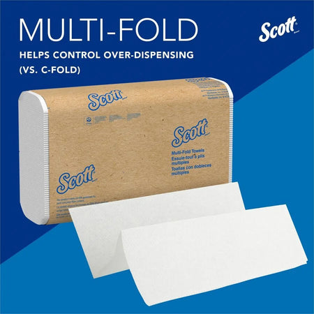 Scott® Multifold Paper Towels with Absorbency Pockets - 4000 Sheets - White - 16 Cartons