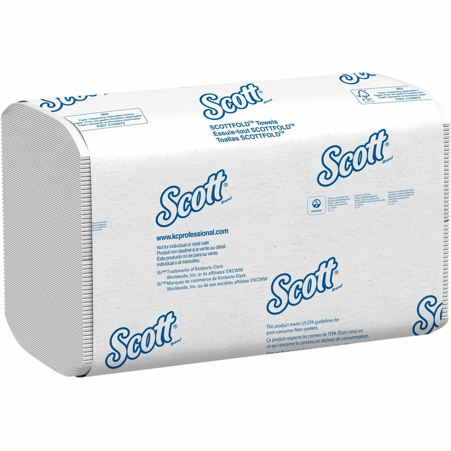 Scott® Pro Scottfold Multifold Paper Towels with Fast-Drying Absorbency Pockets - 9.40’’ Width x 12.40’’ Length - White
