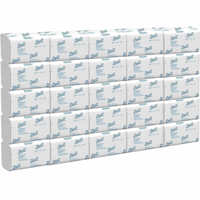 Scott® Pro Scottfold Paper Towels - Absorbent Multifold 1-Ply - White - 175/Pack - 25/Carton