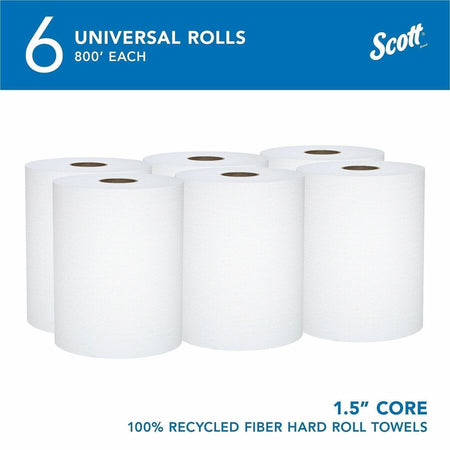 Scott&reg; Universal 100% Recycled Fiber Hard Roll Paper Towels - Alternate-Image1