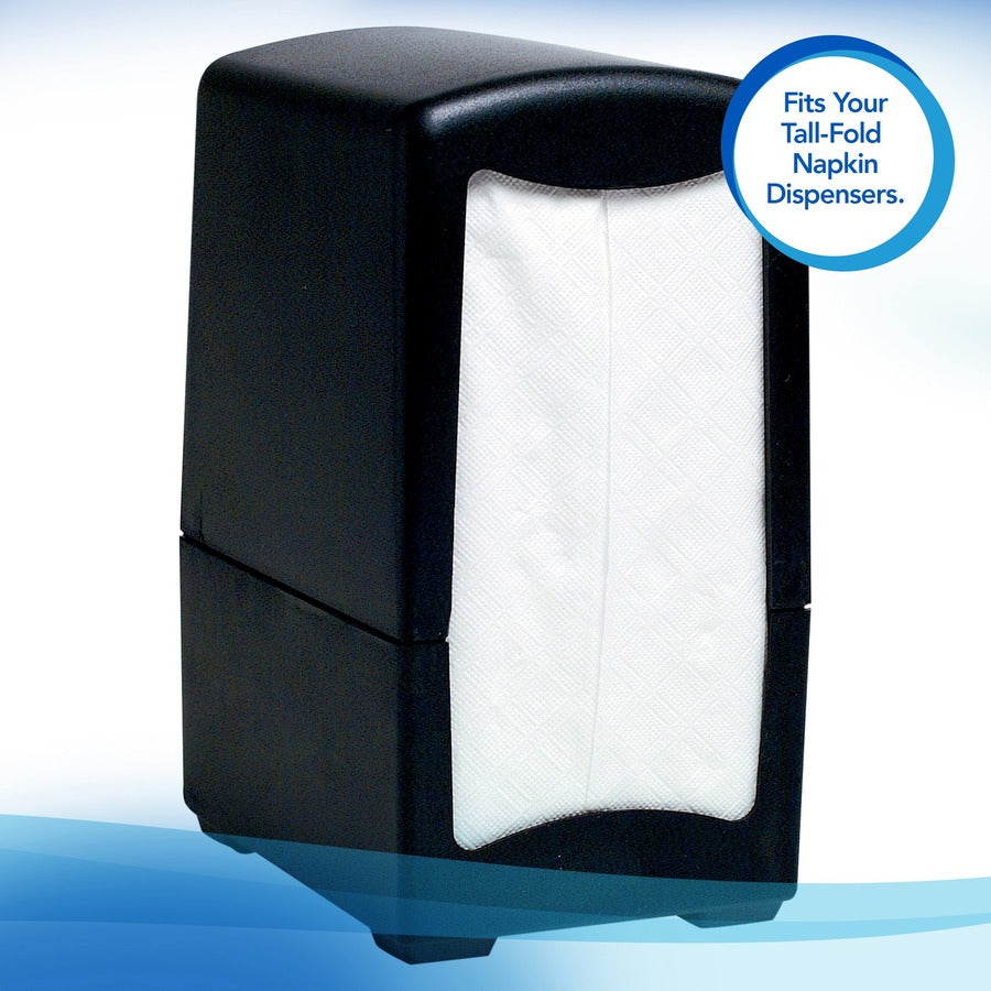 Scott Tall-Fold Paper Napkins - 1 Ply - Tall Fold - 6.60’’ Width x 13.20’’ Length - 10000 Sheets - White - Fiber