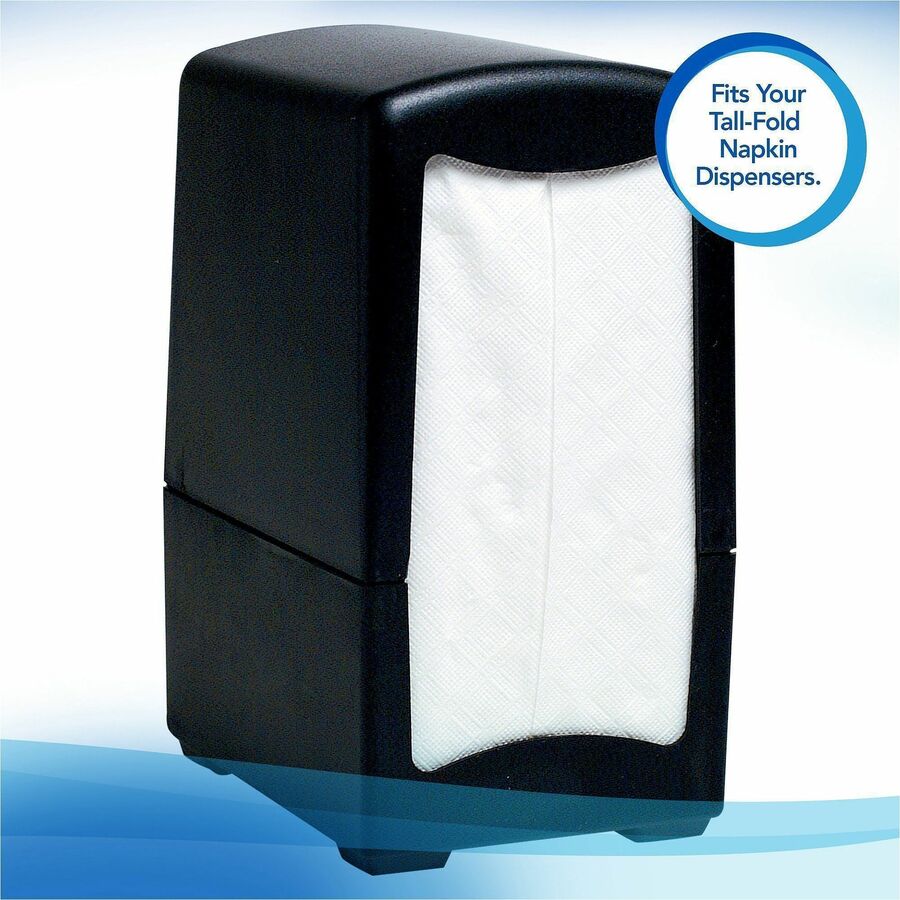 Scott Tall-Fold Paper Napkins - 1 Ply - Tall Fold - 6.60’’ Width x 13.20’’ Length - 10000 Sheets - White - Fiber
