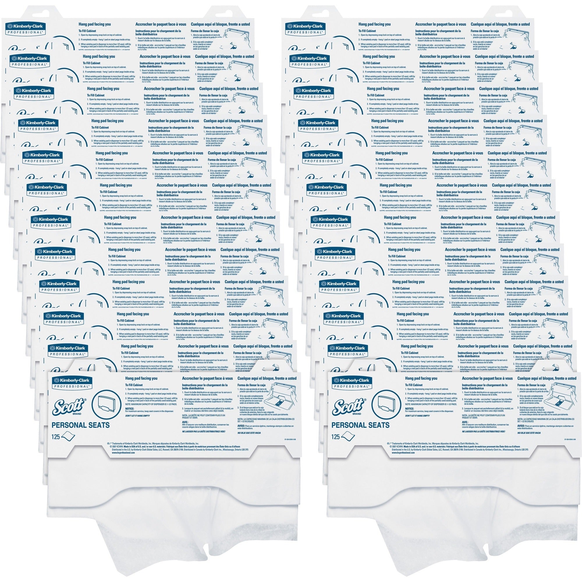 Scott Toilet Seat Covers - White 15’’x17’’ 125/Pack - Convenient Carton