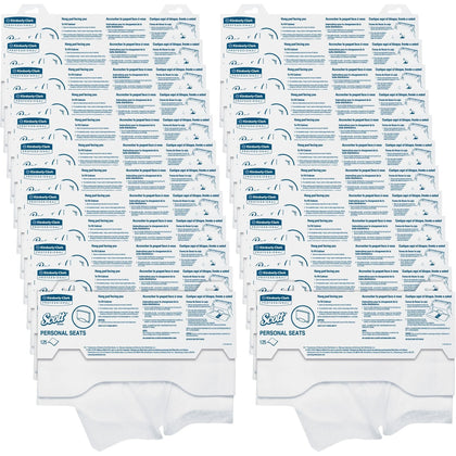 Scott Toilet Seat Covers - White 15’’x17’’ 125/Pack - Convenient Carton