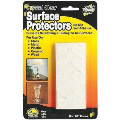 Scratch Guard Surface Protectors: 0.75’’ Circle Clear - 20/Pack - Casters & Glides