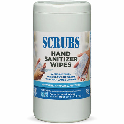 SCRUBS Hand Sanitizer Wipes - Blue & White Tub - 85 - Sanitizers
