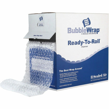 Sealed Air Bubble Wrap Dispenser: 12’’ x 65 ft - Resistant Easy Tear - Packing Supplies
