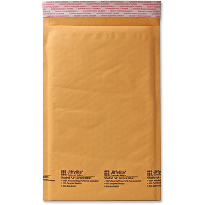Sealed Air JiffyLite Bubble Mailers - #1 Size - 7 1/4’’ x 12’’ - Kraft - 25/ct