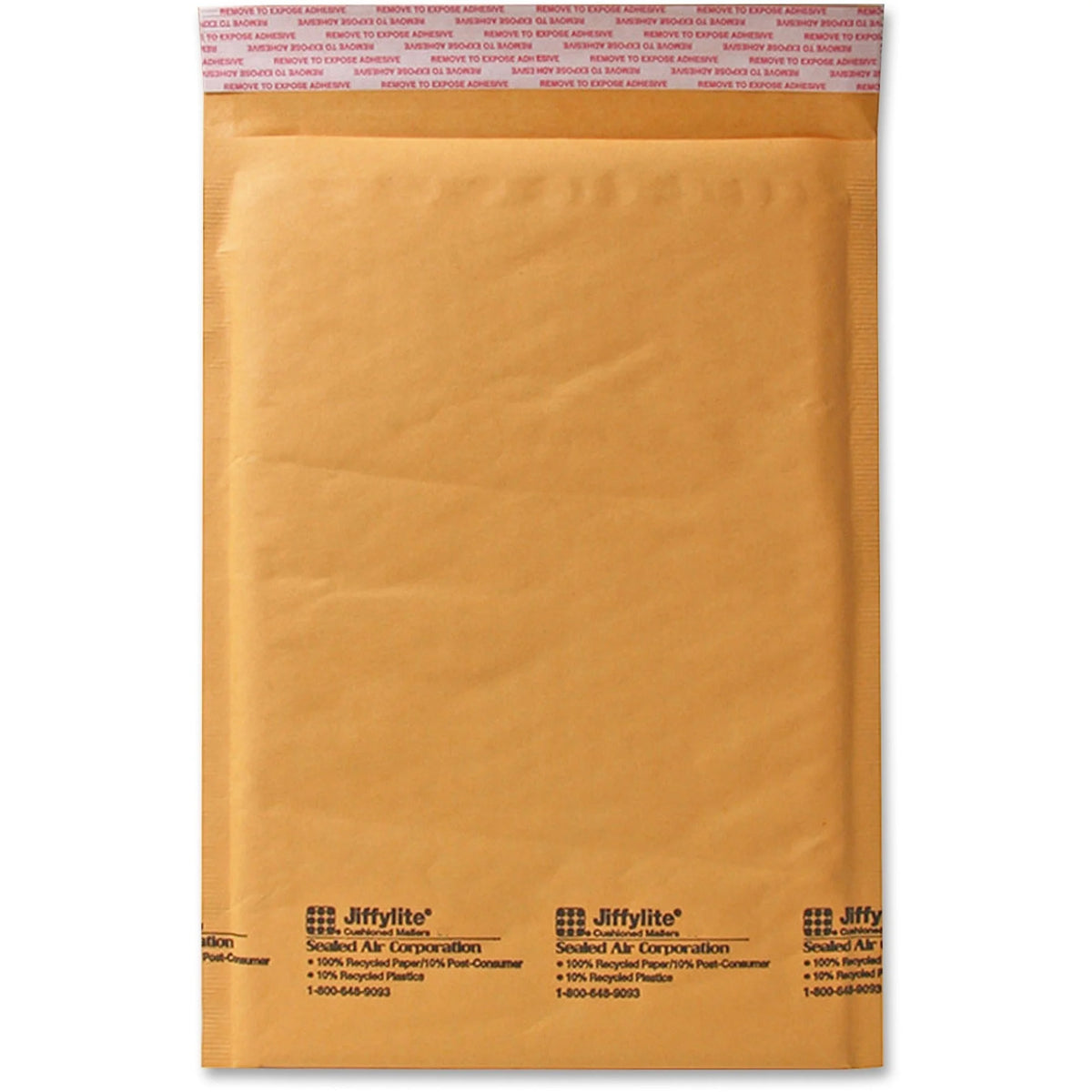 Sealed Air JiffyLite Bubble Mailers - #4 - 9 1/2’’ x 14 - Peel & Seal - Kraft - 25/Carton