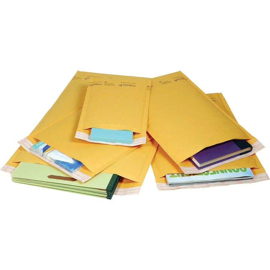 Sealed Air JiffyLite Bubble Mailers - #5 - 10.5’’ x 16’’ - Peel & Seal - Kraft - 25/Carton