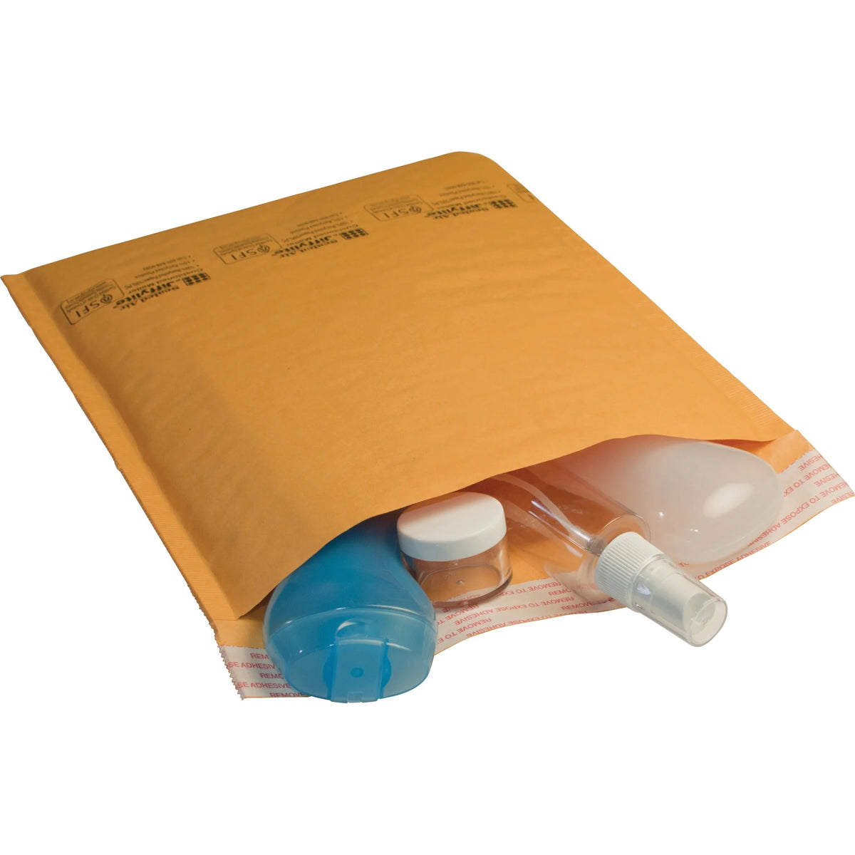 Sealed Air Jiffylite Bubble Mailers #5 - Gold Kraft 10.5’’ x 16’’ - 80/Carton