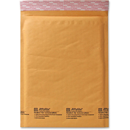 Sealed Air JiffyLite Bubble Mailers - #7 - 14 1/4’’ x 20’’ - Peel & Seal - Kraft - 50/Carton