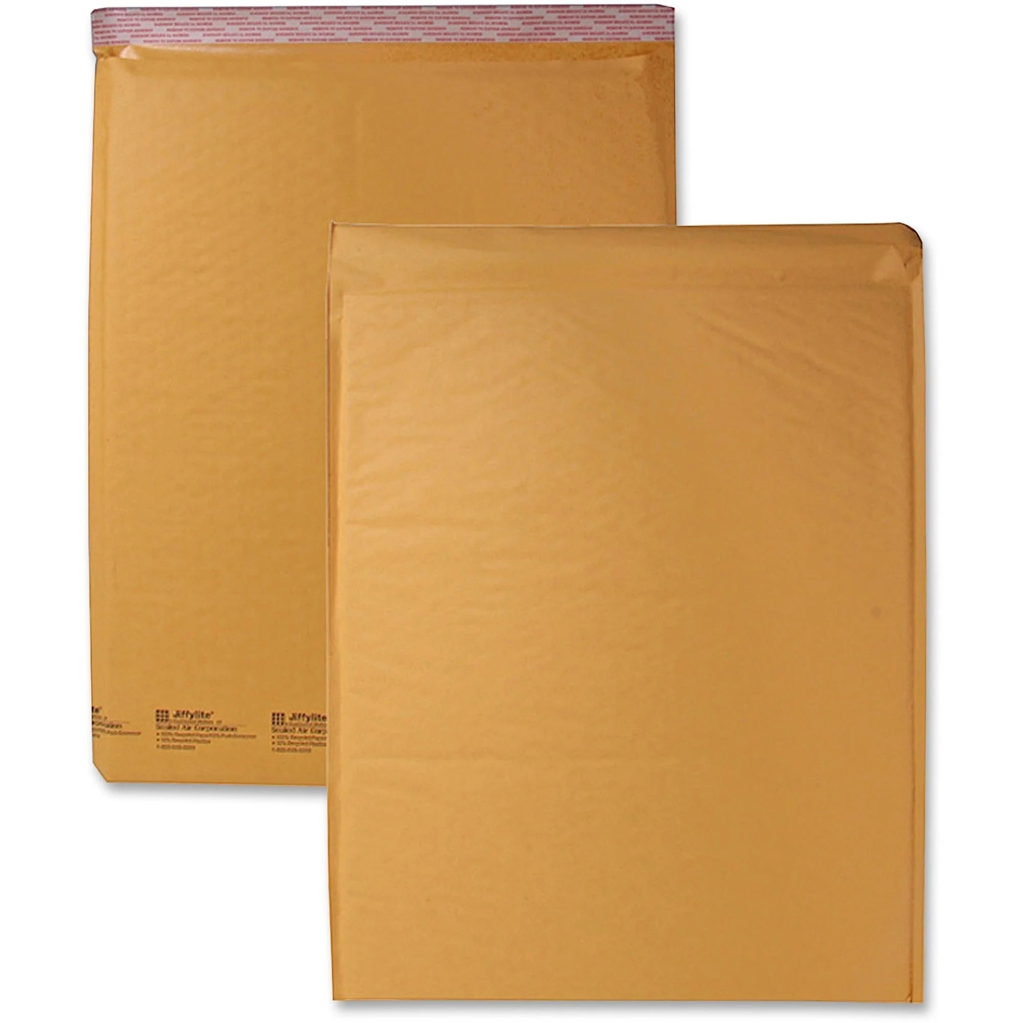 Sealed Air JiffyLite Bubble Mailers #7 - 14 1/4’’ x 20’’ - Peel & Seal - Kraft - 25/Carton