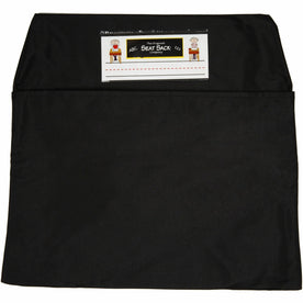 Seat Sack Classroom Pack: 1-Pocket Chair Organizer - Black Poly Cotton - 25/Pack - Storage Pouches