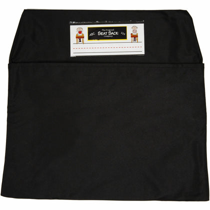 Seat Sack Classroom Pack: Organize Desk Space - Durable Washable - Black Poly Cotton - Storage Pouches