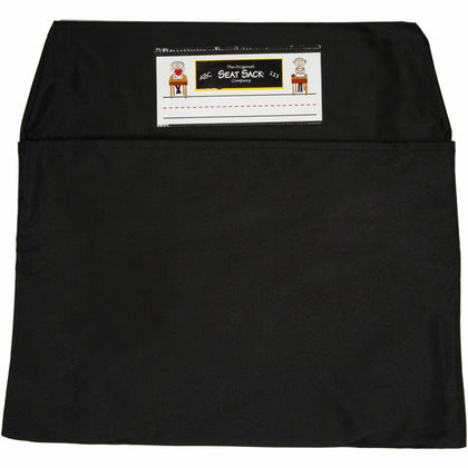 Seat Sack Classroom Pack: Organize Desk Space - Durable Washable - Black Poly Cotton - Storage Pouches