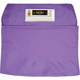 Seat Sack Classroom Pack: Purple One-Pocket Chair Organizer - Durable Washable - 10/Pack - Storage Pouches