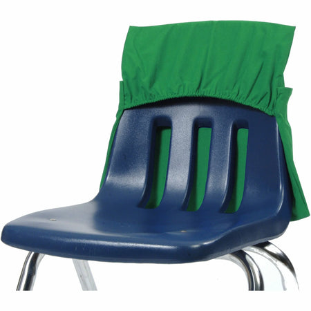 Seat Sack One-Pocket Chair Organizer - Durable Expandable - Green - 10/Carton - Storage Pouches