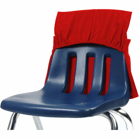 Seat Sack One-Pocket Elastic Back Chair Sacks - Red - Durable & Washable - Storage Pouches