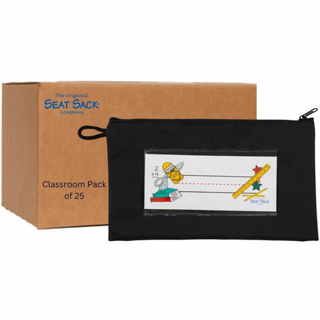 Seat Sack Pencil Pouch Classroom Pack - 25/Carton - Storage Pouches